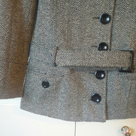 Seductions Herringbone Peacoat - Picture 7 of 11